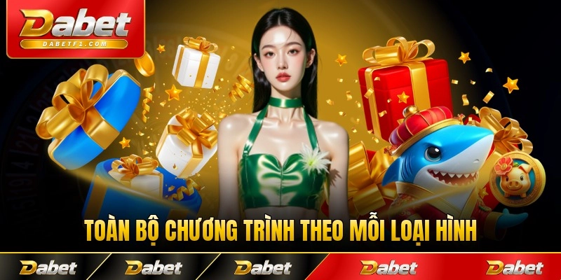 Toàn bộ chương trình theo mỗi loại hình tại Dabet